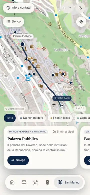 App ospiti Grand Hotel San Marino: concierge AI